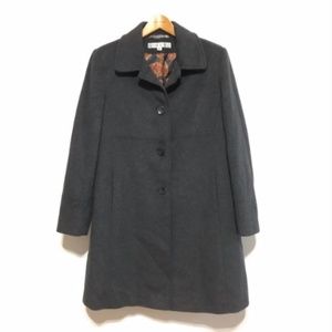 Larry Levine Wool Blend Car Coat.